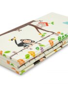 Toyz by Caretero Covoras pliabil multifunctional Toyz pentru copii cu 2 fetedin spuma XPE fara substante nocive antiderapant izolator termic 200x180x1 cm geanta transport inclusa Animals
