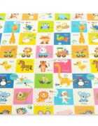 Toyz by Caretero Covoras pliabil multifunctional Toyz pentru copii cu 2 fetedin spuma XPE fara substante nocive antiderapant izolator termic 200x180x1 cm geanta transport inclusa Animals