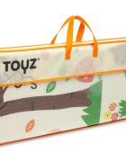 Toyz by Caretero Covoras pliabil multifunctional Toyz pentru copii cu 2 fetedin spuma XPE fara substante nocive antiderapant izolator termic 200x180x1 cm geanta transport inclusa Animals