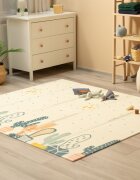 Toyz by Caretero Covoras pliabil multifunctional Toyz pentru copii cu 2 fetedin spuma XPE fara substante nocive antiderapant izolator termic 200x180x1 cmgeanta transport inclusa Cactus