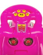Toyz by Caretero Masinuta Ride-On fara pedale pentru copii Toyz Race car Pink cu maner parentalbara de protectie detasabilasistem antirasturnarevolan cu functii muzicale