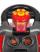 Toyz by Caretero Masinuta Ride-On fara pedale pentru copii Toyz Race car Red cu maner parentalbara de protectie detasabilasistem antirasturnarevolan cu functii muzicale