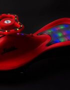 Toyz by Caretero PlasmaCar copii fara pedale Toyz Fiesta BeigePurple Ride-On gravitationala cu muzica si roti din cauciuc luminoase scaun ergonomic si spatios greutate maxima admisa 100 kg