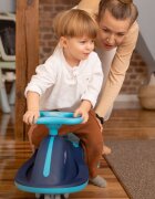 Toyz by Caretero PlasmaCar copii fara pedale Toyz Fiesta Navy Ride-On gravitationala cu muzica si roti din cauciuc luminoase scaun ergonomic si spatios greutate maxima admisa 100 kg