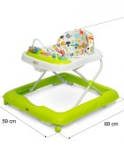 Toyz by Caretero Premergator copii Toyz Nel Brownpliabil compact cu roti pivotanteinaltime reglabila pe 3 nivelepanou educational cu sunete detasabil si opritori de sigurantapana la 12kg