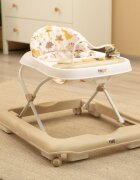 Toyz by Caretero Premergator copii Toyz Nel Brownpliabil compact cu roti pivotanteinaltime reglabila pe 3 nivelepanou educational cu sunete detasabil si opritori de sigurantapana la 12kg