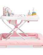 Toyz by Caretero Premergator copii Toyz Nel Pinkpliabil compact cu roti pivotanteinaltime reglabila pe 3 nivelepanou educational cu sunete detasabil si opritori de sigurantapana la 12kg