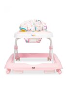 Toyz by Caretero Premergator copii Toyz Nel Pinkpliabil compact cu roti pivotanteinaltime reglabila pe 3 nivelepanou educational cu sunete detasabil si opritori de sigurantapana la 12kg