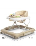 Toyz by Caretero Premergator pentru copii pliabil 2in1 Toyzcu functie balansoar panou educational inaltime reglabila si opritori de siguranta Timon Grey