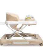 Toyz by Caretero Premergator pentru copii pliabil 2in1 Toyzcu functie balansoar panou educational inaltime reglabila si opritori de siguranta Timon Grey