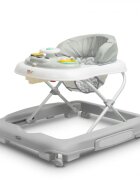 Toyz by Caretero Premergator pentru copii pliabil 2in1 Toyzcu functie balansoar panou educational inaltime reglabila si opritori de siguranta Timon Grey