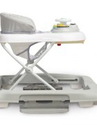 Toyz by Caretero Premergator pentru copii pliabil 2in1 Toyzcu functie balansoar panou educational inaltime reglabila si opritori de siguranta Timon Grey