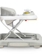 Toyz by Caretero Premergator pentru copii pliabil 2in1 Toyzcu functie balansoar panou educational inaltime reglabila si opritori de siguranta Timon Grey