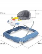 Toyz by Caretero Premergator pliabil cu inaltime reglabilapanou educational si opritori de siguranta Toyz Cario Navy