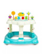 Toyz by Caretero Premergator transformabil in jumper sau centru de activitati pentru bebelusi Toyz Hip Hop cu scaun rotativ 360 si panou interactiv Albastru deschis