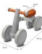 Toyz by Caretero Ride-On de echilibru pentru copii Toyz Otto Greyrecomandata intre 1-3 ani manere ergonomice cadru metalic stabil si roti EVA
