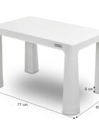 Toyz by Caretero Set masuta cu inaltime reglabila sertare depozitare si 2 scaunele cu spatar pentru copii Toyz Monti Mint