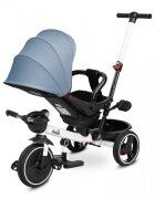 Toyz by Caretero Tricicleta pentru copii Toyz Dash Blue cu maner parental scaun reversibil si spatar reglabil cu pozitie de somn suport picioare frana si copertinapana la 25 kg