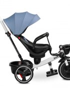 Toyz by Caretero Tricicleta pentru copii Toyz Dash Blue cu maner parental scaun reversibil si spatar reglabil cu pozitie de somn suport picioare frana si copertinapana la 25 kg
