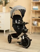 Toyz by Caretero Tricicleta pentru copii Toyz Dash Grey cu maner parental scaun reversibil si spatar reglabil cu pozitie de somn suport picioare frana si copertinapana la 25 kg