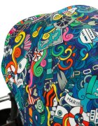 Toyz by Caretero Tricicleta pentru copii Toyz Dash Melange cu maner parental scaun reversibil si spatar reglabil cu pozitie de somn suport picioare frana si copertinapana la 25 kg