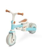 Toyz by Caretero Tricicleta pentru copii Toyz Faro Blue multifunctionala ultrapliabilaspatar reglabilscaun moale rotativ maner parinte detasabil si reglabil in 4 pozitiicenturi de sigurantaroti EVApedale detasabilegentuta inclusa