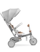 Toyz by Caretero Tricicleta pentru copii Toyz Faro Grey multifunctionalaultrapliabilaspatar reglabilscaun moale rotativ maner parinte detasabil si reglabil in 4 pozitiicenturi de sigurantaroti EVApedale detasabilegentuta inclusa