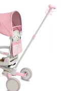 Toyz by Caretero Tricicleta pentru copii Toyz Faro Pink multifunctionalaultrapliabilaspatar reglabilscaun moale rotativ maner parinte detasabil si reglabil in 4 pozitiicenturi de sigurantaroti EVApedale detasabilegentuta inclusa