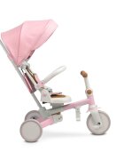 Toyz by Caretero Tricicleta pentru copii Toyz Faro Pink multifunctionalaultrapliabilaspatar reglabilscaun moale rotativ maner parinte detasabil si reglabil in 4 pozitiicenturi de sigurantaroti EVApedale detasabilegentuta inclusa