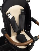 Toyz by Caretero Tricicleta pentru copii Toyz Saber Beige pliabila multifunctionala cu spatar reglabil si pozitie de somn copertina si maner parinte cu inaltime reglabila pana la 25 kg