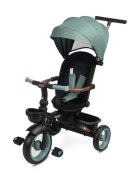 Toyz by Caretero Tricicleta pentru copii Toyz Saber Blue pliabila multifunctionala cu spatar reglabil si pozitie de somn copertina si maner parinte cu inaltime reglabila pana la 25 kg