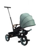 Toyz by Caretero Tricicleta pentru copii Toyz Saber Blue pliabila multifunctionala cu spatar reglabil si pozitie de somn copertina si maner parinte cu inaltime reglabila pana la 25 kg