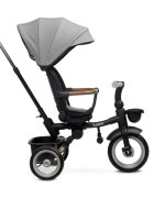 Toyz by Caretero Tricicleta pentru copii Toyz Saber Grey pliabila multifunctionala cu spatar reglabil si pozitie de somn copertina si maner parinte cu inaltime reglabila pana la 25 kg