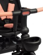 Toyz by Caretero Tricicleta pentru copii Toyz Saber Light Pink pliabila multifunctionala cu spatar reglabil si pozitie de somn copertina si maner parinte cu inaltime reglabila pana la 25 kg
