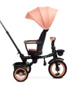 Toyz by Caretero Tricicleta pentru copii Toyz Saber Light Pink pliabila multifunctionala cu spatar reglabil si pozitie de somn copertina si maner parinte cu inaltime reglabila pana la 25 kg