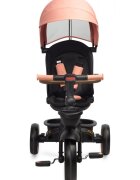 Toyz by Caretero Tricicleta pentru copii Toyz Saber Light Pink pliabila multifunctionala cu spatar reglabil si pozitie de somn copertina si maner parinte cu inaltime reglabila pana la 25 kg
