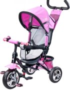Toyz by Caretero Tricicleta pentru copii Toyz Timmy Pink cu scaun reversibilcontrol parentaldesign multifunctionalspatar reglabilcapotina pliabilamaxim 25kg
