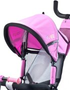 Toyz by Caretero Tricicleta pentru copii Toyz Timmy Pink cu scaun reversibilcontrol parentaldesign multifunctionalspatar reglabilcapotina pliabilamaxim 25kg