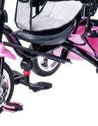 Toyz by Caretero Tricicleta pentru copii Toyz Timmy Pink cu scaun reversibilcontrol parentaldesign multifunctionalspatar reglabilcapotina pliabilamaxim 25kg