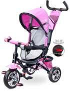 Toyz by Caretero Tricicleta pentru copii Toyz Timmy Pink cu scaun reversibilcontrol parentaldesign multifunctionalspatar reglabilcapotina pliabilamaxim 25kg