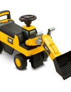 TOYZ Excavator fara pedale pentru copii CAT cu licentacupa mobila si claxon 12-36 luni sistem de siguranta anti-rasturnarespatiu de depozitare sub sezut
