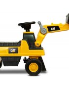 TOYZ Excavator fara pedale pentru copii CAT cu licentacupa mobila si claxon 12-36 luni sistem de siguranta anti-rasturnarespatiu de depozitare sub sezut