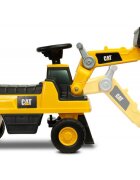 TOYZ Excavator fara pedale pentru copii CAT cu licentacupa mobila si claxon 12-36 luni sistem de siguranta anti-rasturnarespatiu de depozitare sub sezut
