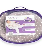 Traeumeland Perna pentru bebelusi Cuddly Nest Anthracite With White Stars