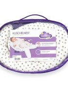 Traeumeland Perna pentru bebelusi Cuddly Nest Grey Stars
