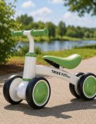 Trike Fix Bicicleta de echilibru fara pedale Tini V2 GreenWhite design cu patru roti roti EVA cadrul din otel carbon sarcina maxima 30 kg