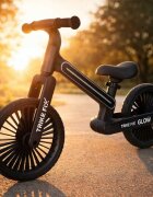 Trike Fix Bicicleta fara pedale pentru copii Glow Black cadru cu 20 moduri LED RGB ultra-usoara 3.6kg roti 12 EVA