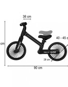 Trike Fix Bicicleta fara pedale pentru copii Glow Black cadru cu 20 moduri LED RGB ultra-usoara 3.6kg roti 12 EVA