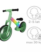 Trike Fix Bicicleta fara pedale pentru copii Glow Green cadru cu 20 moduri LED RGB ultra-usoara 3.6kg roti 12 EVA