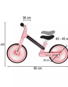 Trike Fix Bicicleta fara pedale pentru copii Glow Pink cadru cu 20 moduri LED RGB ultra-usoara 3.6kg roti 12 EVA